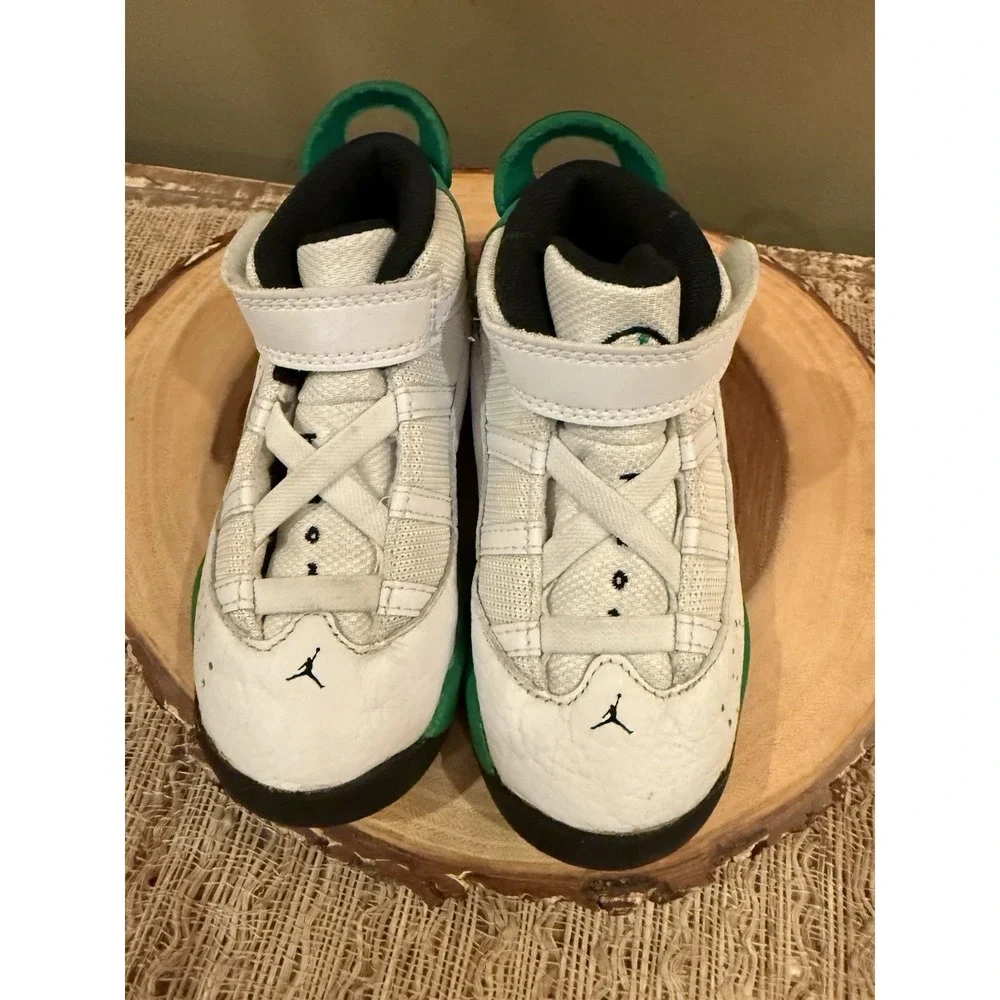 Nike Jordan 6 Rings Toddler‎ White/Green (323420 131) Sz 10C Lucky Green